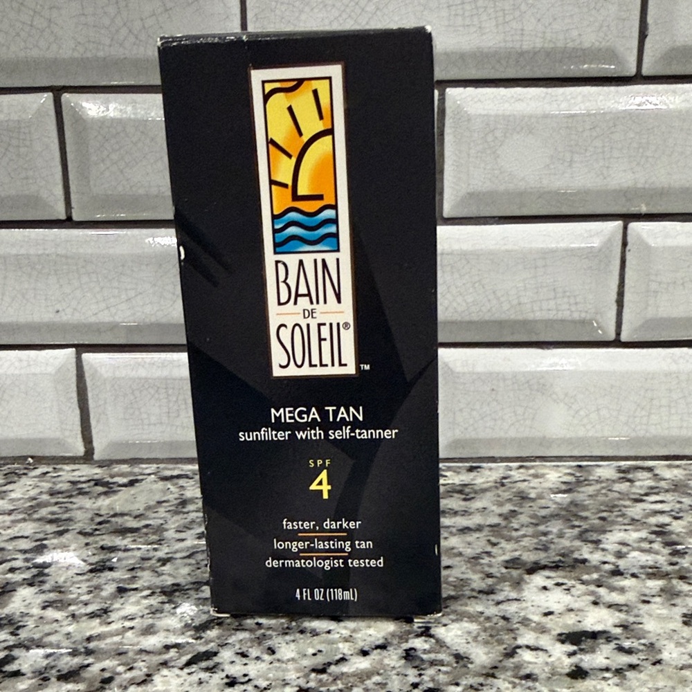 Bain De Soleil Mega Tan Sunfilter with Self-Tanner SPF 4 RARE